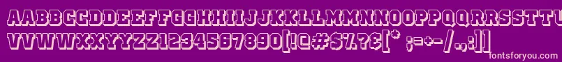 OldSchoolUnitedShadow Font – Pink Fonts on Purple Background