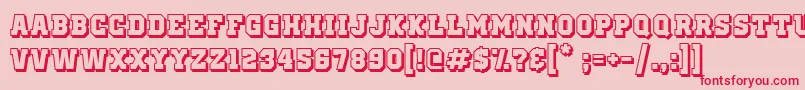 OldSchoolUnitedShadow Font – Red Fonts on Pink Background