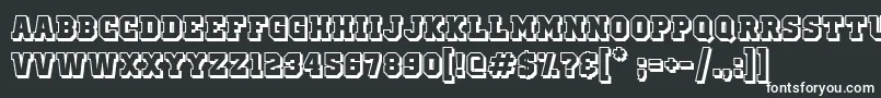 OldSchoolUnitedShadow Font – White Fonts on Black Background