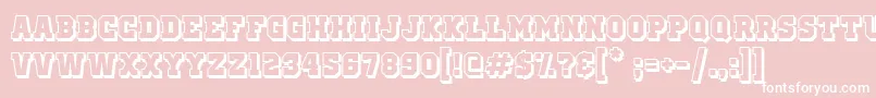 OldSchoolUnitedShadow Font – White Fonts on Pink Background