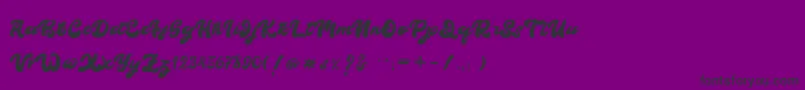 Boldie-Schriftart – Schwarze Schriften auf violettem Hintergrund