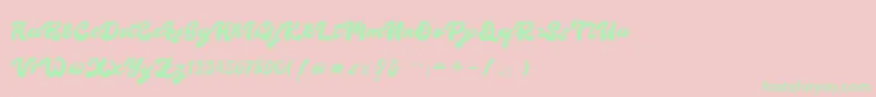 Boldie Font – Green Fonts on Pink Background