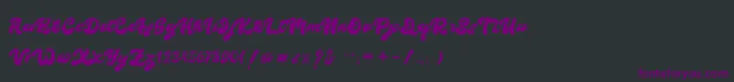 Boldie Font – Purple Fonts on Black Background
