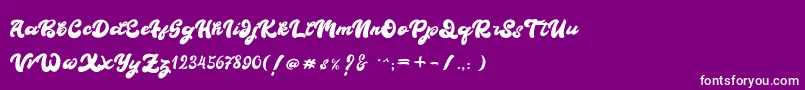 Boldie Font – White Fonts on Purple Background