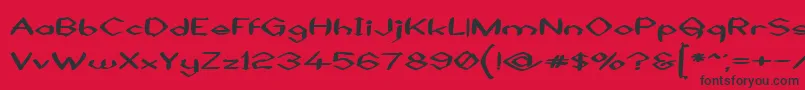 BlackSheaf Font – Black Fonts on Red Background