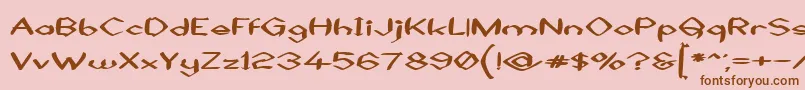 BlackSheaf Font – Brown Fonts on Pink Background