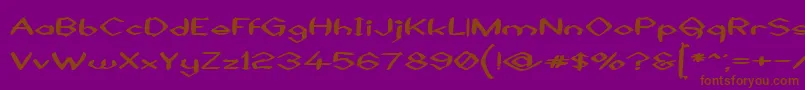 Fonte BlackSheaf – fontes marrons em um fundo roxo