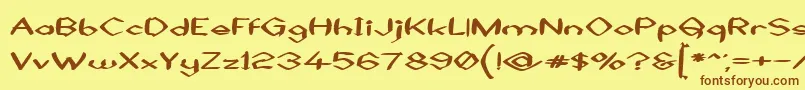 BlackSheaf Font – Brown Fonts on Yellow Background