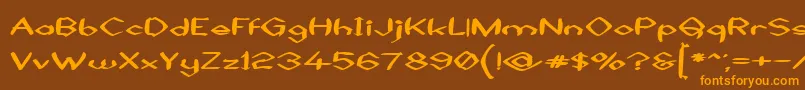 BlackSheaf Font – Orange Fonts on Brown Background