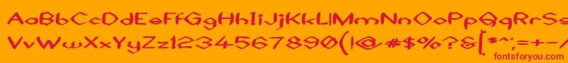 BlackSheaf-Schriftart – Rote Schriften auf orangefarbenem Hintergrund