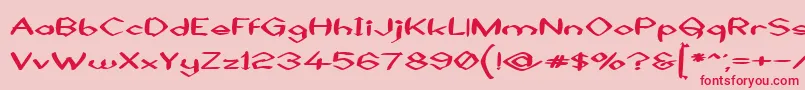 BlackSheaf Font – Red Fonts on Pink Background