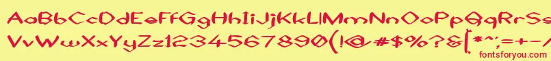 BlackSheaf Font – Red Fonts on Yellow Background