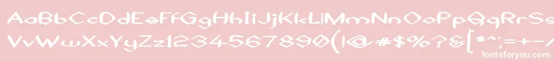 BlackSheaf Font – White Fonts on Pink Background