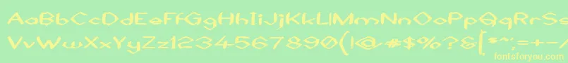 BlackSheaf Font – Yellow Fonts on Green Background