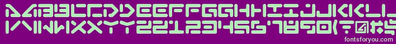 Abduction Font – Green Fonts on Purple Background