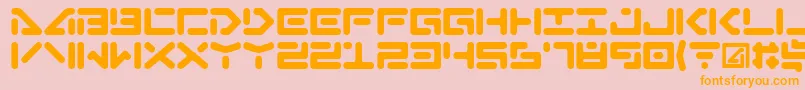 Abduction Font – Orange Fonts on Pink Background