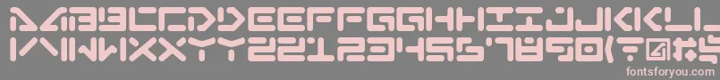 Abduction Font – Pink Fonts on Gray Background