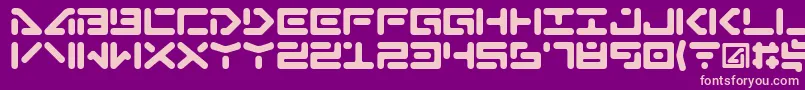 Abduction Font – Pink Fonts on Purple Background