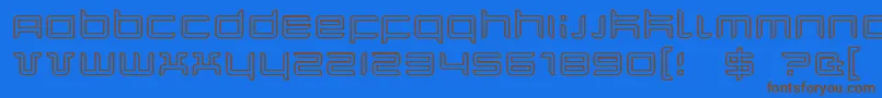 QuarxOutline Font – Brown Fonts on Blue Background