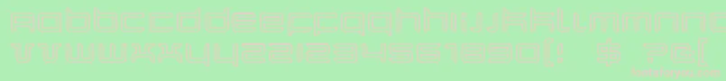 QuarxOutline Font – Pink Fonts on Green Background