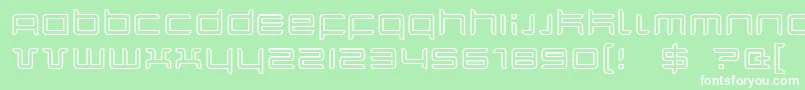 QuarxOutline Font – White Fonts on Green Background