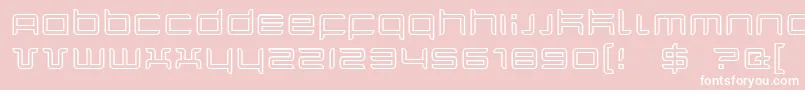 QuarxOutline Font – White Fonts on Pink Background