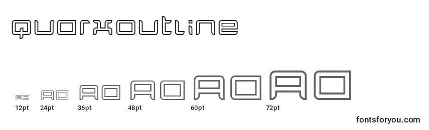Размеры шрифта QuarxOutline