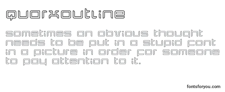 Przegląd czcionki QuarxOutline