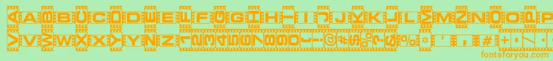 VedetteBlanche Font – Orange Fonts on Green Background