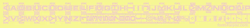 VedetteBlanche Font – Pink Fonts on Yellow Background