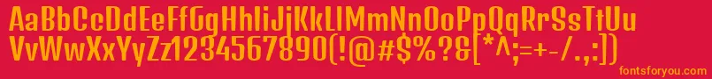 DenkoneRegular Font – Orange Fonts on Red Background