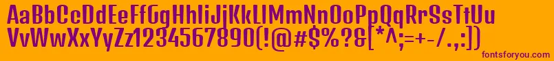 DenkoneRegular Font – Purple Fonts on Orange Background