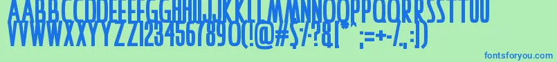 IAmAwake Font – Blue Fonts on Green Background