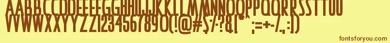 IAmAwake Font – Brown Fonts on Yellow Background