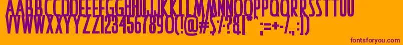 IAmAwake Font – Purple Fonts on Orange Background
