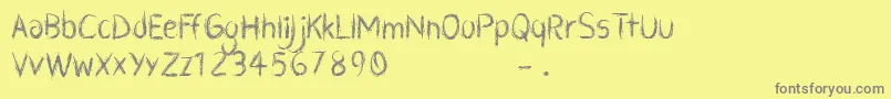 Шрифт CfzombiepartyRegular – серые шрифты на жёлтом фоне