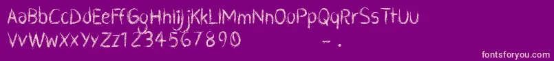CfzombiepartyRegular Font – Pink Fonts on Purple Background