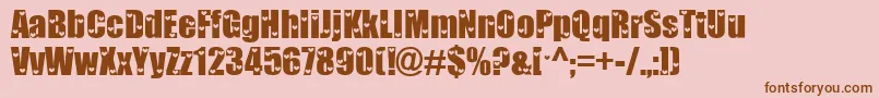Love ffy Font – Brown Fonts on Pink Background