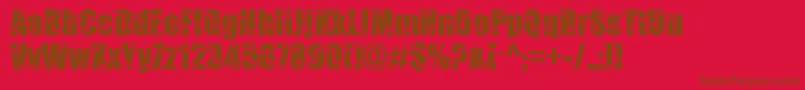 Love ffy Font – Brown Fonts on Red Background