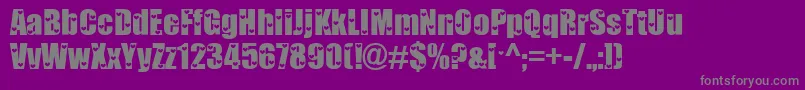 Love ffy Font – Gray Fonts on Purple Background