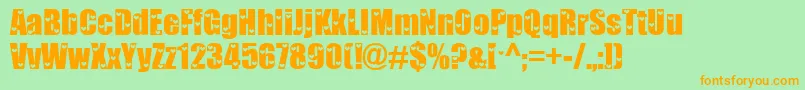 Love ffy Font – Orange Fonts on Green Background