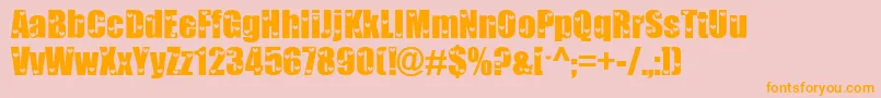 Love ffy Font – Orange Fonts on Pink Background