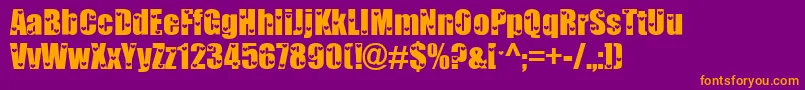 Love ffy Font – Orange Fonts on Purple Background