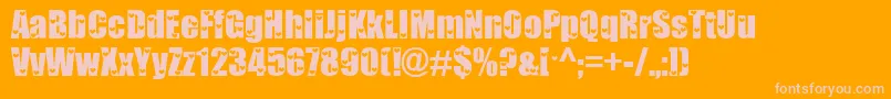 Love ffy Font – Pink Fonts on Orange Background