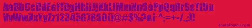 Love ffy Font – Purple Fonts on Red Background