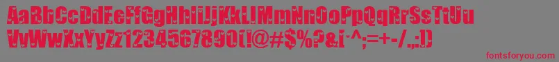 Love ffy Font – Red Fonts on Gray Background