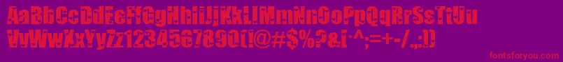 Love ffy Font – Red Fonts on Purple Background