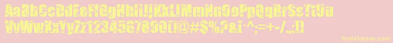 Love ffy Font – Yellow Fonts on Pink Background