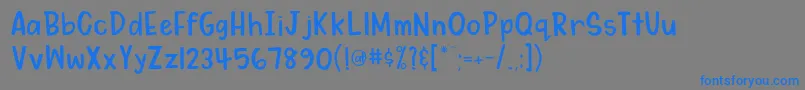 MydearwatsonRegular-Schriftart – Blaue Schriften auf grauem Hintergrund