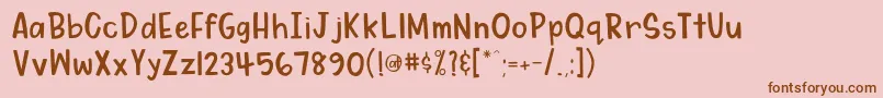MydearwatsonRegular Font – Brown Fonts on Pink Background